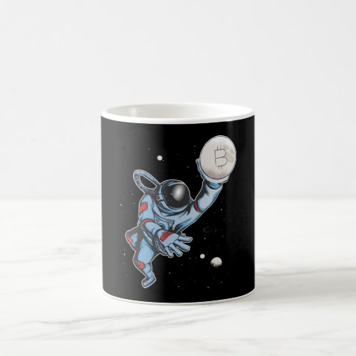 Bitcoin to the moon Astronaut Coffee Mug