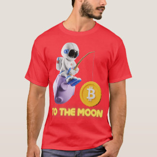 Bitcoin To the Moon Astronaut Cryptocurrency Echan T-Shirt