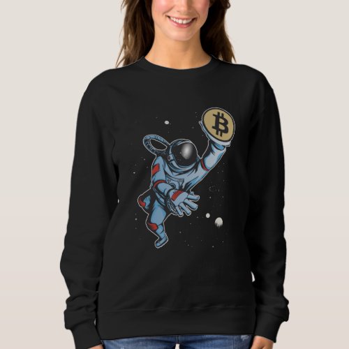 Bitcoin to the moon Astronaut Sweatshirt