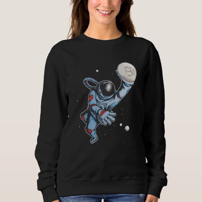 Bitcoin to the moon Astronaut Sweatshirt (Front)