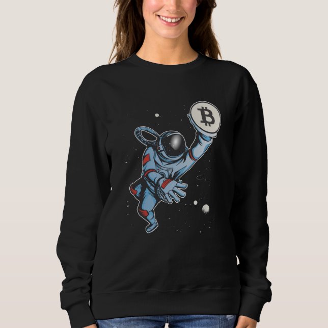 Bitcoin to the moon Astronaut Sweatshirt (Front)