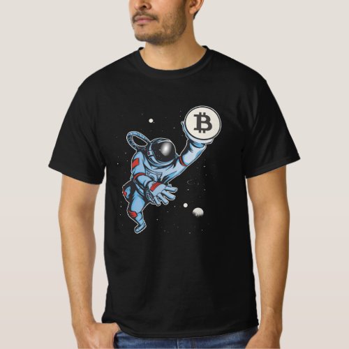 Bitcoin to the moon Astronaut T_Shirt