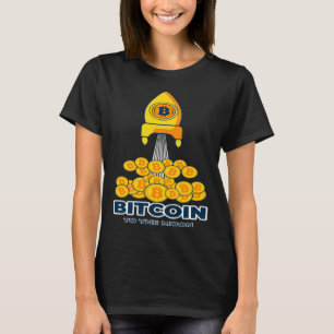 Bitcoin To the Moon & Back Bitcoin Cryptocurrency T-Shirt
