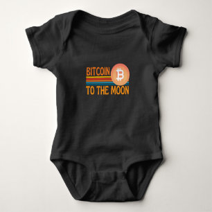 Bitcoin To The Moon BTC Cryptocurrency Baby Bodysuit