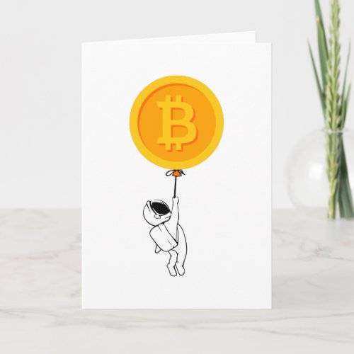 Bitcoin To The Moon Card