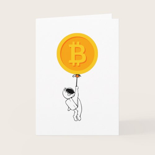 Bitcoin To The Moon Card