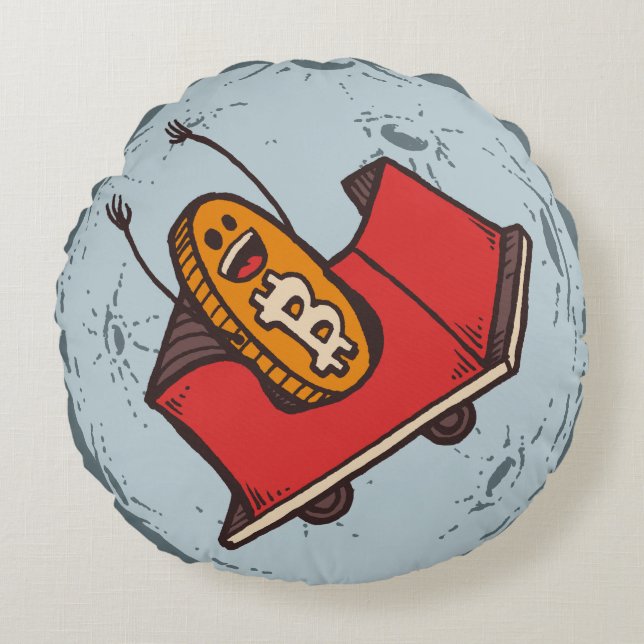 Bitcoin to the Moon Pillow (Front)