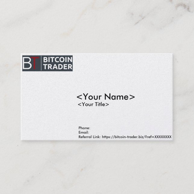 Bitcoin-Trader Business/Contact Card (Front)