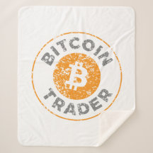 Bitcoin Trader Grunge Text Circle Outline White