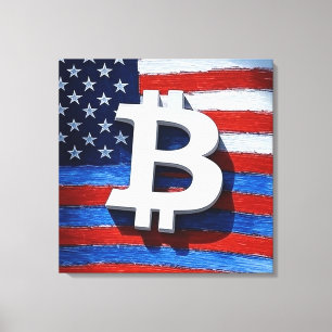 Bitcoin USA Canvas Print