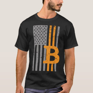 Bitcoin USA Flag Crypto BTC Patriot T-Shirt