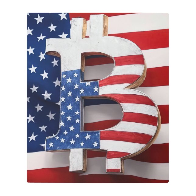 Bitcoin USA Metal Print (Front)