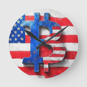 Bitcoin USA Round Clock