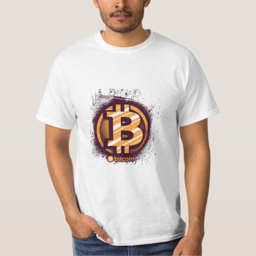 Bitcoin Virtual Currency Printed T_Shirt
