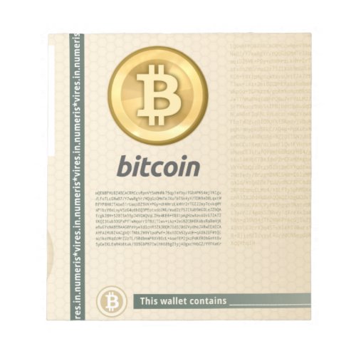 Bitcoin wallet notepad