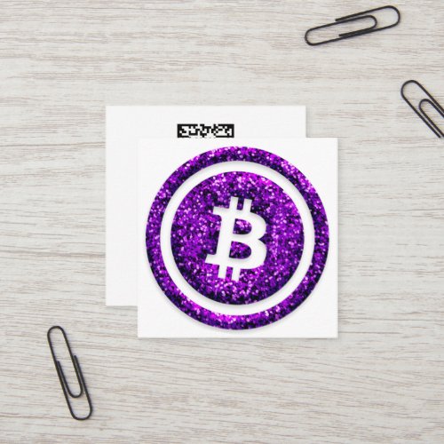 Bitcoin Wallet QR Code Bit Me Insert Card Purple
