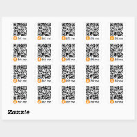 Buy Personalised Bitcoin Wallet Sticker with QR Code with Bitcoin