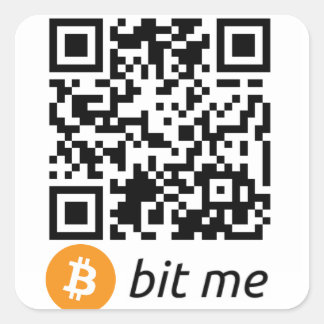 Bitcoin Wallet QR Code Sticker