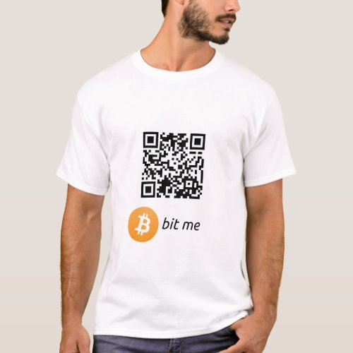 Bitcoin Wallet QR Code T_Shirt