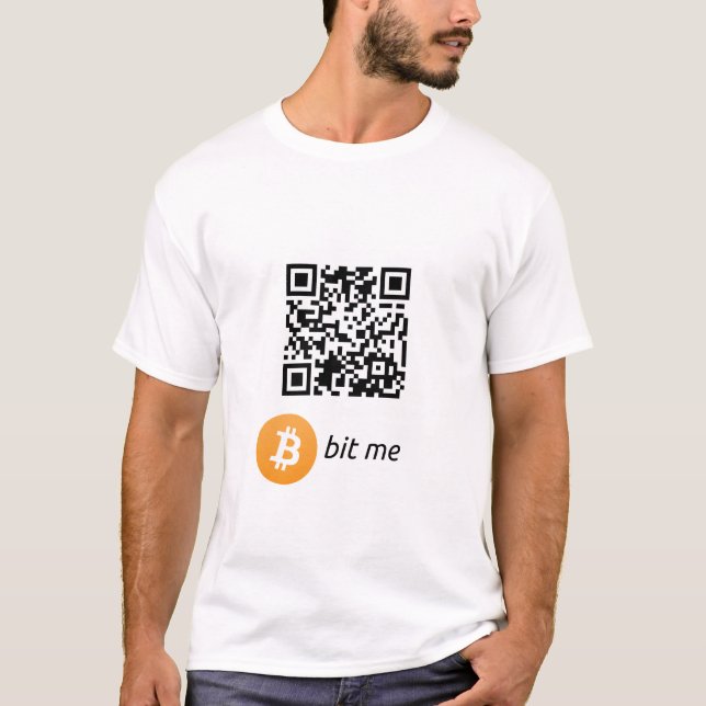 Bitcoin Wallet QR Code T-Shirt (Front)