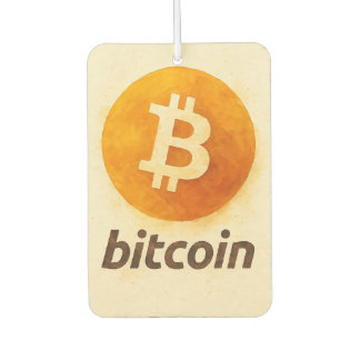 Bitcoin Watercolor (Logo + Text) Air Freshener