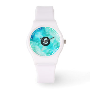 Bitcoin Watercolor (Style 3 - Beach Life) Watch