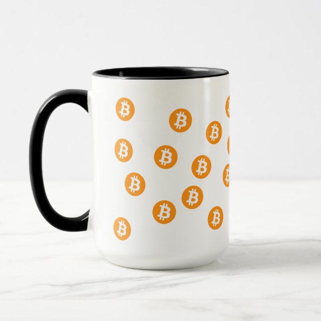 Bitcoin Wave BTC Crypto Token Mug (Left)