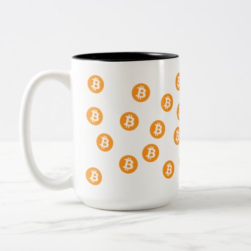 Bitcoin Wave BTC Crypto Token Two_Tone Coffee Mug