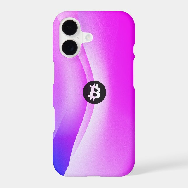 Bitcoin Wave (Miami) iPhone Case (Back)