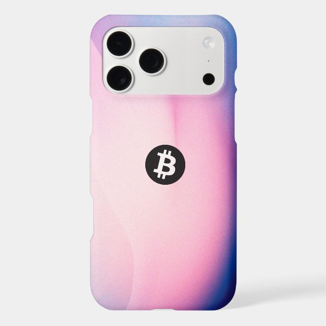 Bitcoin Wave (Midnight Lavender) iPhone Case (Back)