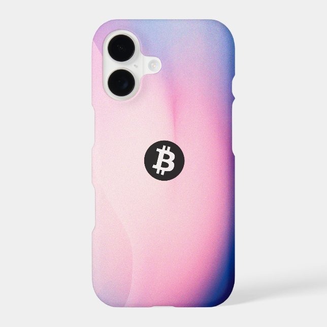 Bitcoin Wave (Midnight Lavender) iPhone Case (Back)
