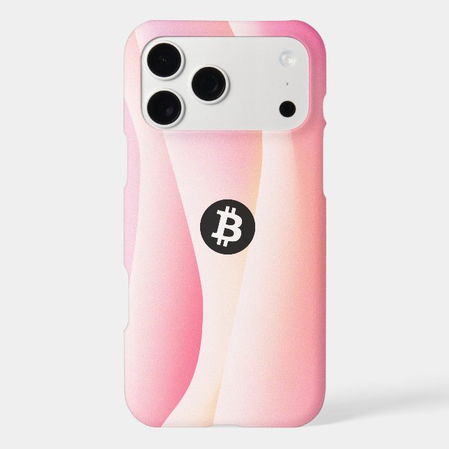 Bitcoin Wave (Pink) iPhone Case (Back)