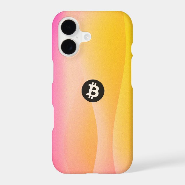 Bitcoin Wave (Yellow Purple) iPhone Case (Back)