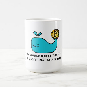 Bitcoin Whale Funny Crypto Investor Cartoon Design Coffee Mug