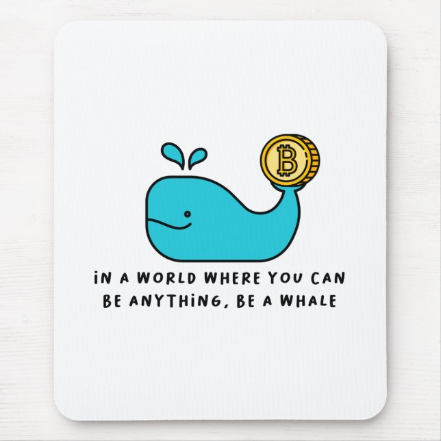Bitcoin Whale T-Shirt Mouse Pad (Front)