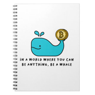 Bitcoin Whale T-Shirt Notebook