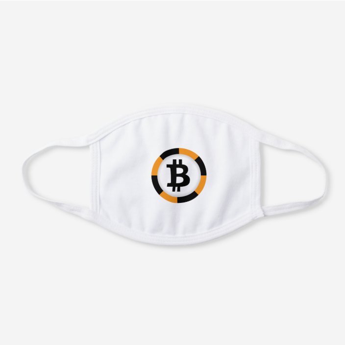 Bitcoin White Cotton Face Mask Zazzle Com