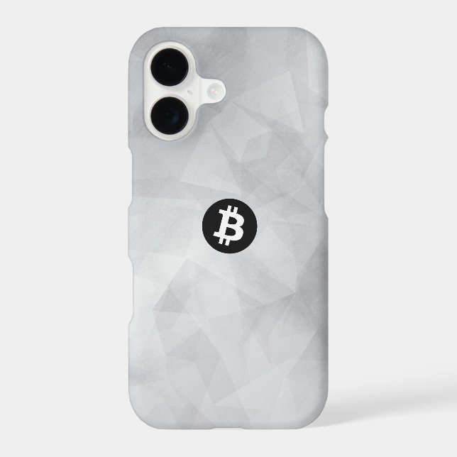 Bitcoin White Crystal iPhone Case (Back)