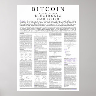 Bitcoin Whitepaper Poster