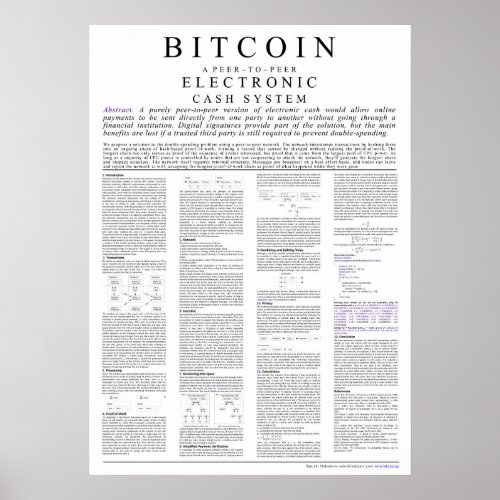 Bitcoin Whitepaper Poster