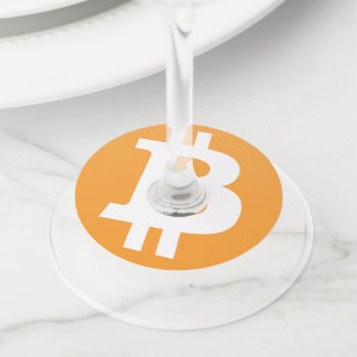 Bitcoin Wine Glass Tag