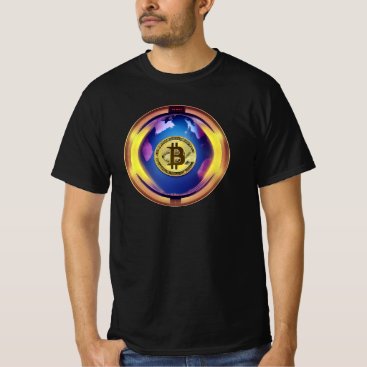 Bitcoin with Planet Earth T-Shirt Bitcoin with Planet Earth T-Shirt