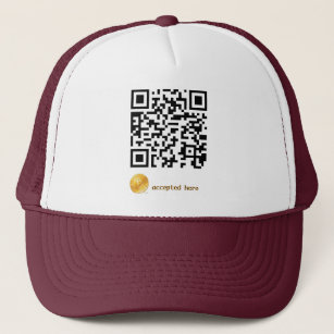 bitcoins accepted here trucker hat