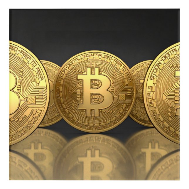 Bitcoins Acrylic Print (Front)