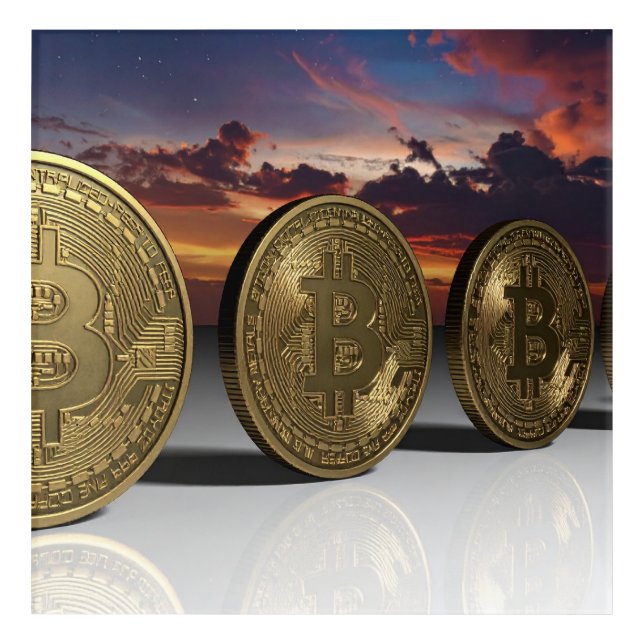 Bitcoins Acrylic Print (Front)