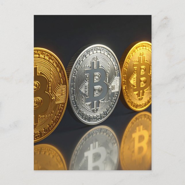 bitcoins  postcard (Front)