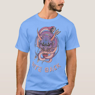 Bite Back Oni Japanese Demon Biting a Snake T-Shirt