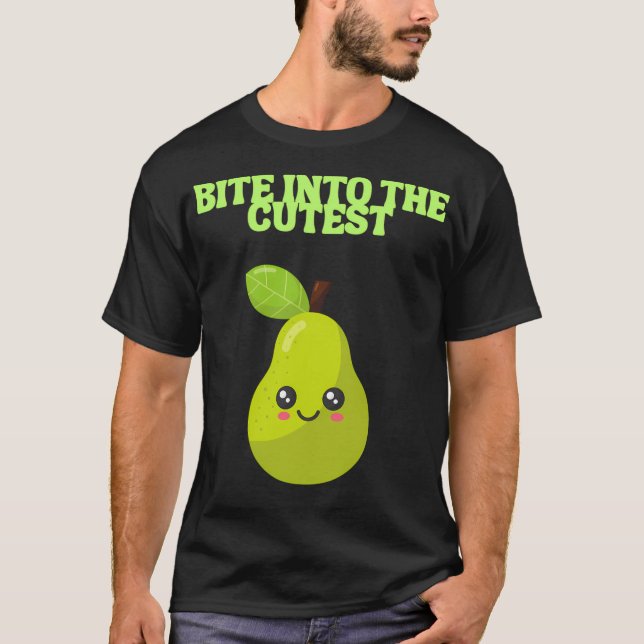 Bite Into The Cutest-Kawaii Pear-Classic Version T-Shirt (Front)