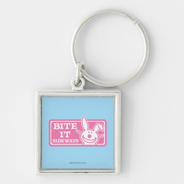 Bite it Sideways Keychain (Front)
