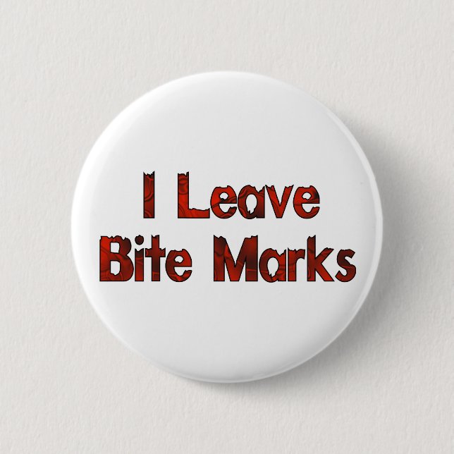 Bite Marks Pinback Button (Front)